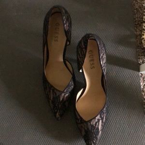 3-inch, Black Lace High Heels
